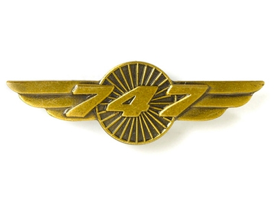 Boeing 747 Altın Kaplama Rozet  SRY-55055